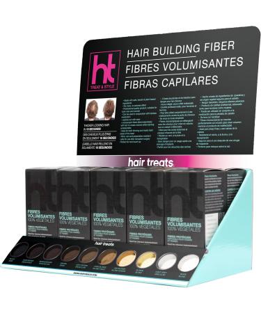 Hair Treats Hair Building Fiber | Natural Plant Protein Fiber Ideal for Both Men and Women | Color: Gray (28 gr) - Buy Online on GoSupps.com
