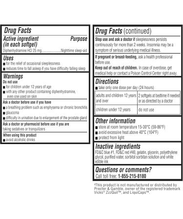 PURAVATION Nighttime Sleep Aid Softgels Diphenhydramine 25mg Supports Deeper Restful Sleeping Non-Habit-Forming 100 Count - Buy Online on GoSupps.com