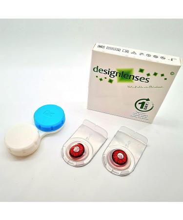 Buy Red Colored Contact Lenses - Non-Prescription Daily Use for Halloween & Cosplay - Vampire Devil & Carnival - 2 Pieces - Buy Online on GoSupps.com