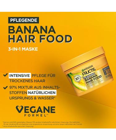 Garnier Fructis Nourishing Bananas Leave-In Treatment | 3 in 1 Hair Food for Dry Hair | Silicone-Free 400ml - Buy Online on GoSupps.com