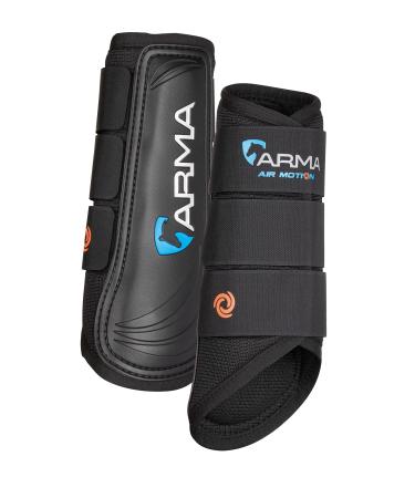 Shires Arma Air Motion Brushing Boots - Black Black Cob