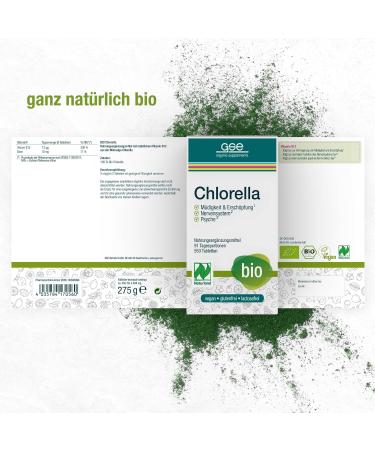 Buy GSE Chlorella Tablets - 550 Nutrient-Rich Organic Vegan Micro Algae Rich in Chlorophyll 100% Additive-Free - International Shipping Available - Buy Online on GoSupps.com