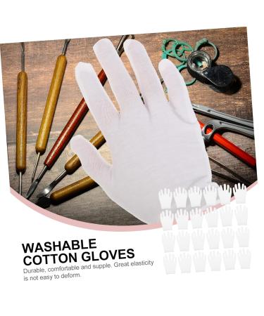 minkissy 12 Pairs Washable Cotton Gloves Elastic Cotton Gloves White Gloves Women Cotton Inspection Gloves Gloves White Cotton Gloves Washable Cotton Hand Gloves Jewelry Wen Wan Work 23x13x8.5cm - Buy Online on GoSupps.com