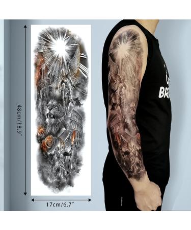 CUTELIILI Halloween Temporary Tattoo 18 Sheets - Full Sleeve & Half Arm Designs, Waterproof and Realistic Fake Tattoos for Men and Women - Great Christmas Gift - Buy Online on GoSupps.com