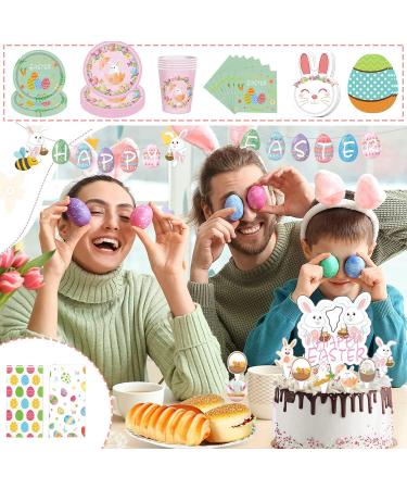24Pcs Stand Up Easter Cake Toppers Edible Cake Decorations Happy Easter Bunnies Eggs Cupcake Toppers Wafer/Rice Paper Cake Toppers Decoration Dessert Toppers for Kids Birthday Easter Party Decorations - Buy Online on GoSupps.com