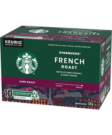 Starbucks French Roast Dark Roast Coffee Single Serve Keurig K-cup Pods 6 Boxes 60 Capsules French Roast 10 count (Pack of 6) - Buy Online on GoSupps.com