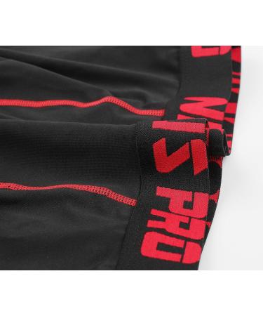 NELEUS Men's Dry Fit Compression Pants Workout Running Leggings 3X-Large Capris: Black(grey Stripe) 3 Pack - Buy Online on GoSupps.com