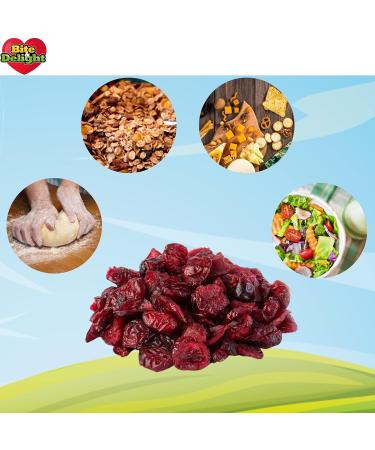 Bite & Delight 8kg Dried Cranberries - Fresh Dried Fruit Low Sugar Tangy Reusable Tin Dried Cranberries Healthy Snack - Buy Online on GoSupps.com