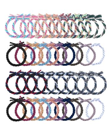 Braided women hair tie 40 pieces hair tie for women color women hair tie braid braid stylish braided hair tie multifunctional braided hair tongue mixture colors