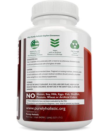 1500mg Ceylon Cinnamon Capsules - 150 Vegetarian Capsules - True Sri Lanka Ceylon Cinnamon Supplement for Vegan - 75 Day Supply - Buy Online on GoSupps.com