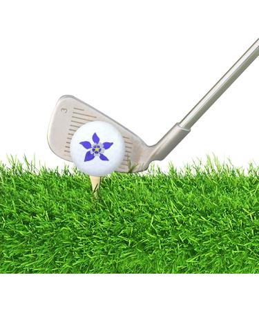 Navika Golf Balls - Colorado State/Columbine Flower Imprint on White Ball (3-Pack) - Buy Online on GoSupps.com