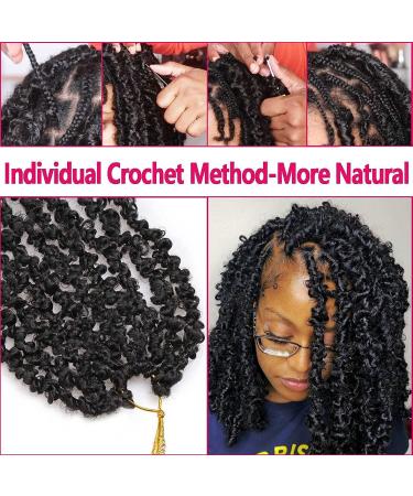 Short Butterfly Locs Crochet Hair 12 Inch 6 Packs Black Bob Style | Distressed Faux Locs Crochet Braids for Women - Buy Online on GoSupps.com