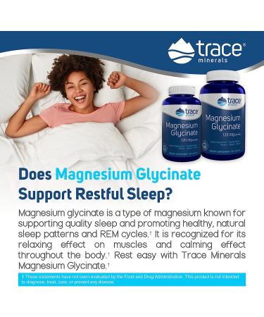 Trace Minerals Magnesium Glycinate 120mg | Supports Sleep, Mood & Muscle Function | 90 Count - Buy Online on GoSupps.com