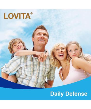 Lovita Immune Support 8 in 1 Daily Defense Elderberry with Zinc Vitamin C&D Echinacea Selenium Andrographis & Siberian Ginseng Extract 60 Vegan Capsules 60 Count (Pack of 1) Standard Package - Buy Online on GoSupps.com