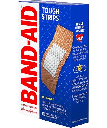 Band-Aid Brand Sterile Tough Strips Adhesive Bandages - Heavy-Duty Fabric, Extra Large, 10 ct (Pack of 2) - Buy Online on GoSupps.com