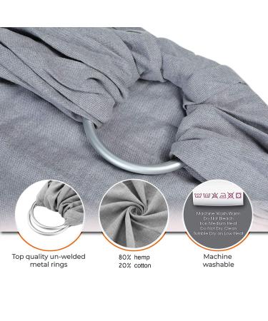 Adjustable Mesh Baby Wrap Carrier and Ring Sling - Gray | For Newborns, Infants, Kids, and Toddlers - Buy Online on GoSupps.com
