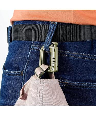 HOUSON 12-Piece Carabiner Set | Durable Molle D-Shape Plastic Snap Hooks - Green | Ideal Outdoor Accessories for Camping Hiking & More - Buy Online on GoSupps.com