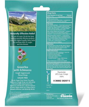 Buy Sugar Free Cough Drops with Green Tea & Echinacea - 19 Drops per Pack (5 Packs) | International Shipping Available - Buy Online on GoSupps.com