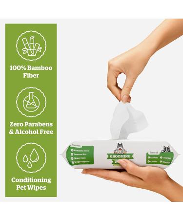 Pogis Care Cloths - 100 Biodegradable Desodorizing Wipes for Dogs - Extra Red Green Tea Fragrance - Buy Online on GoSupps.com