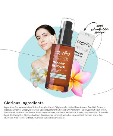 Capra Beauty Waterproof Eye Makeup Remover Cream with Aloe Vera and Konjac Root - Gentle Formula for Sensitive Skin, Removes Mascara, Foundation, Lipstick & Eyeliner - Buy Online on GoSupps.com