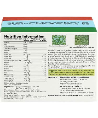 Buy Sun Chlorella A - 1500 Tablets | Premium Quality Superfood for Health & Wellness - Ship Internationally - Buy Online on GoSupps.com