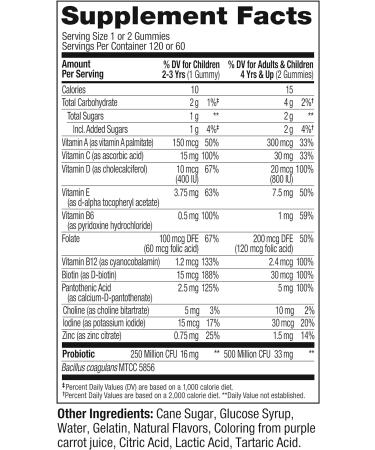OLLY Kids Multivitamin + Probiotic Gummy | Berry Flavored Chewables for Digestive Support | 120 Count Pouch - Buy Online on GoSupps.com