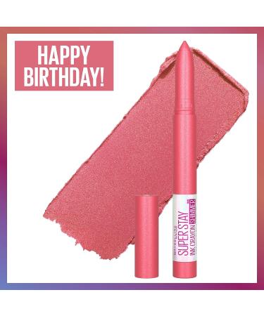 Maybelline Super Stay Ink Crayon Matte Lipstick - Limited Edition Birthday Collection (180 Happy Birthday) - 0.04 oz - Buy Online on GoSupps.com