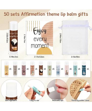 Bulk Mental Health Awareness Gifts | Inspirational Lip Balm & Affirmation Cards for Self Care - Perfect Stress Relief Gifts for Family and Friends (50 Sets - Buy Online on GoSupps.com