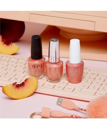 OPI Infinite Shine Long-Wear Lacquer - Data Peach Pink Nail Polish - 0.5 fl oz - Me Myself and OPI Spring Collection - Buy Online on GoSupps.com