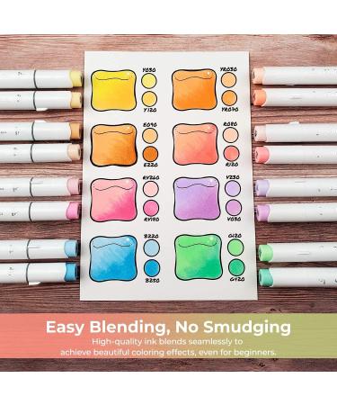 Ohuhu Pastel Markers Brush Tip - 48 Sweet Pastel Colors - Dual Tipped Alcohol Markers for Artists - Honolulu - Buy Online on GoSupps.com