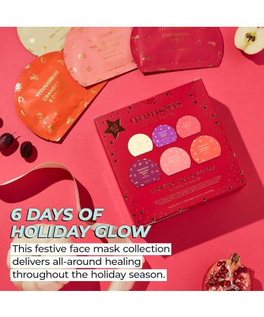6 Days of Glow Face Mask Set by Vitamasques | Vegan-Friendly Beauty Masks - 6-Piece Sheet Sleeping & Peel Off Masks Paraben-Free - International Shipping Available - Buy Online on GoSupps.com