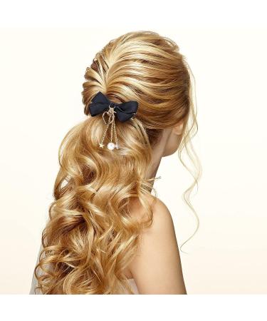 PAGOW Lolita Bow Hair Clips with Small Stars & Heart Pendant - Red & Black Barrettes for Teens & Women - Buy Online on GoSupps.com