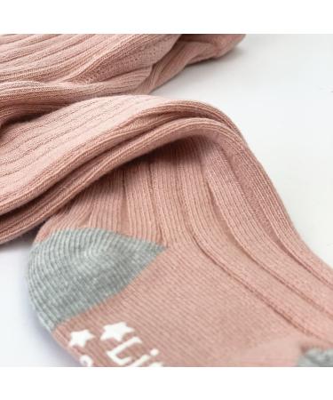 Non-Slip Ribbed Toddler Tights | Cosy Winter Warm Anti-Skid Girls Tights 1-2 Years | Shell Pink - Buy Online on GoSupps.com