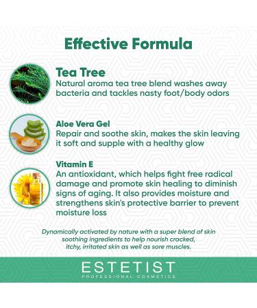 Tea Tree Oil Foot Cream for Dry Cracked Skin - Heel and Callus Treatment, Antifungal Formula for Athlete's Foot, Jock Itch, Eczema - Moisturizing Foot Treatment - Buy Online on GoSupps.com