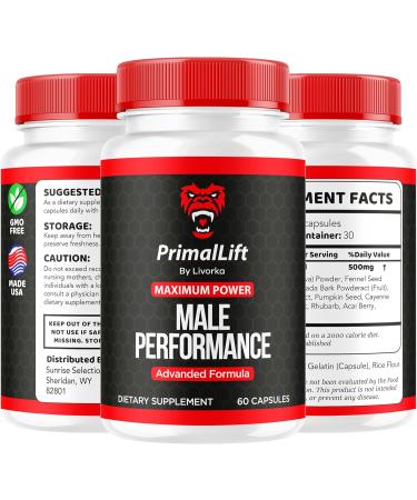 Primal Lift Primal Lift for Men Primal Lift Capsules Primal Lift Pills Primal Lift Supplement PrimalLift All Natural Support Primal Lift Advanced Formula 60 Capsules for 1 Month - Buy Online on GoSupps.com