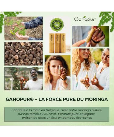  Ganopur Organic Moringa Oil Lip Balm 100% Natural: Moisturizing Repairing & Anti-Aging Stick Dry Lip Care Ganopur - Buy Online on GoSupps.com
