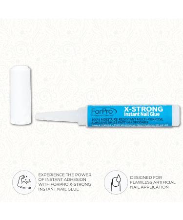 ForPro Professional Collection X-Strong Instant Nail Glue - Long-Lasting Quick-Drying Super Glue for Fake Nails (Pack of 6) - International Shipping Available - Buy Online on GoSupps.com
