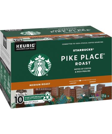 STARBUCKS PIKE PLACE Roast Medium Roast Ground Coffee K-CUP Pods 10 ct Box Pike Place 125 g (Pack of 1) - Buy Online on GoSupps.com