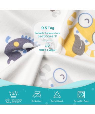 ZIGJOY Baby Swaddle Wearable Blanket 0.5 Tog 100% Cotton for Newborn 0-6 Months - Buy Online on GoSupps.com