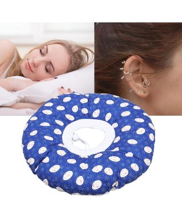 Comfortable Ear Pain Relief Cushion for Side Sleepers - Blue Cotton Earrage Cushion for Ear Hole Piercing | 11.4 inches - Buy Online on GoSupps.com