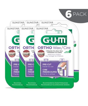 GUM Orthodontic Wax with Vitamin E and Aloe Vera (Pack of 6) - Mint Flavor | 6 ct - Buy Online on GoSupps.com