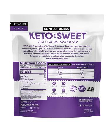 Keto Sweet: 100% Natural Erythritol Granulated & Confectioner Baking Combo Pack - 12oz (Pack of 2) - Buy Online on GoSupps.com