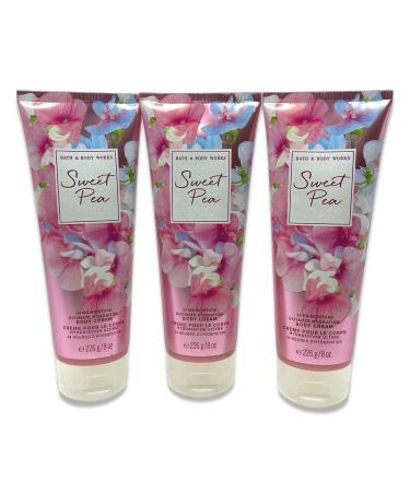 Bath & Body Works Sweet Pea Body Cream - Ultimate Hydration - 8oz each - Pack of 3