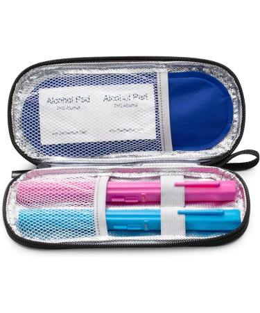 Insulin Pen Refrigerator - Insulated Storage for Diabetes | Pre Filled Syringes & Ice Bags (Blue - Buy Online on GoSupps.com