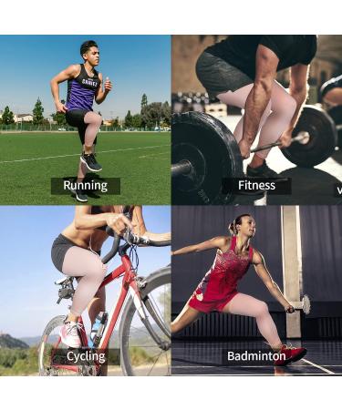 GP GIORO PARTNER XX-Large Black/Skin Long Leg Compression Sleeves - 2 Pairs for Running, Basketball, Hiking & Cycling - Buy Online on GoSupps.com