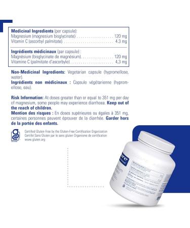 Pure Encapsulations Magnesium (Glycinate) - Supplement to Support Heart Health Nerves Muscles & Metabolism* - With Magnesium Glycinate - 180 Capsules - Buy Online on GoSupps.com