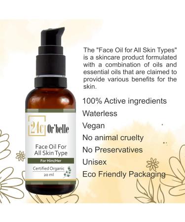 24C Or Belle Face Oil | Natural Nourishing Oil for All Skin Types | Shop Internationally - Buy Online on GoSupps.com
