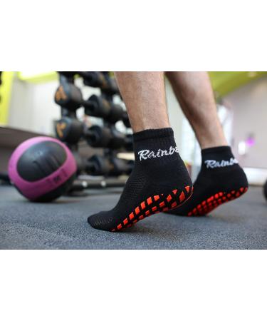 Rainbow Neo ABS Sport Socks - Neon Sneaker Stopper Socks for Men & Women - Size 39-41 - Black & Blue - Buy Online on GoSupps.com