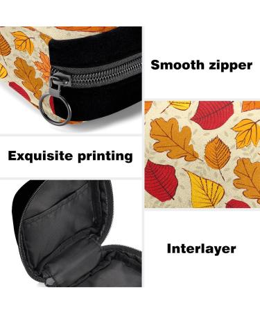 GIAPB Period Bag Sanitary Napkin Storage Pad Holder | Autumn Leaves Orange Color - Buy Online on GoSupps.com