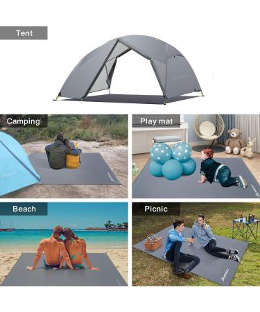 BISINNA Waterproof Camping Tarp | Multi-Functional Tent Footprint for 1-2 Person Tent | Groundsheet Beach Mat | Grey 82.67x55 - Buy Online on GoSupps.com